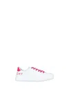 GIVENCHY GIVENCHY CITY SPORT SNEAKERS IN WHITE/NEON PINK LEATHER