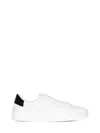 Givenchy Men Leather Sneakers With 4g Metal Logo In White