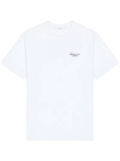 Givenchy Logo Printed Crewneck T-shirt In White