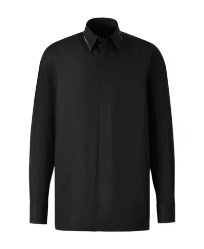 Givenchy Classic-collar Cotton Shirt In Black
