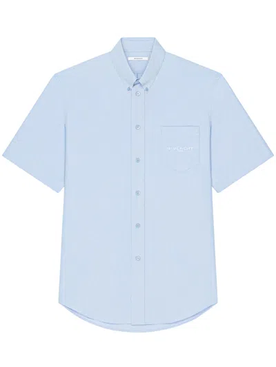 Givenchy Classic Collar Cotton Shirt With Chest Pocket And Button Closure In Multi