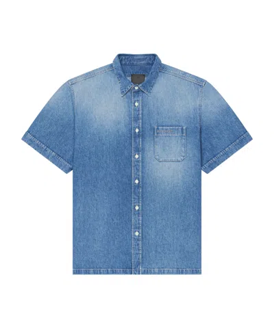 Givenchy Men Denim Shirt In Blue