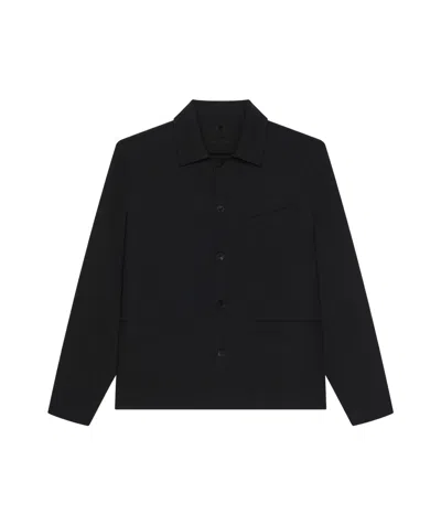 Givenchy Classic-collar Wool Shirt In Black