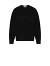Givenchy Black Crew Neck Sweater With Logo Lettering On The Front In Cotton Man In Black