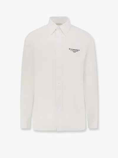 Givenchy Classic Fit Cotton Shirt In Gray
