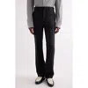 Givenchy Classic Fit Pinstripe Flat Front Wool Suit Pants In Black