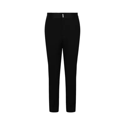 Pre-owned Givenchy Classic Fit Satin-trim Trousers 'black' | Men's Size 46