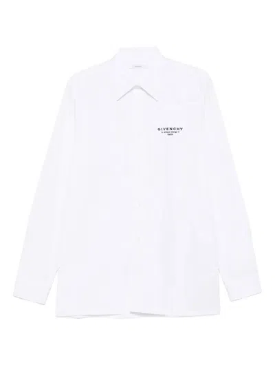 GIVENCHY CLASSIC FIT SHIRT WITH GIVENCHY LOGO PRINT