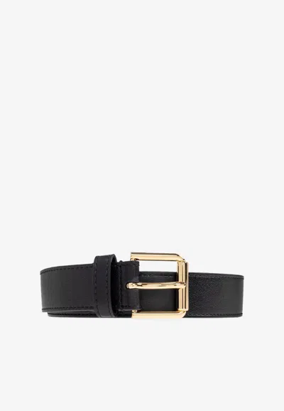 Givenchy Classic Leather Belt In Black