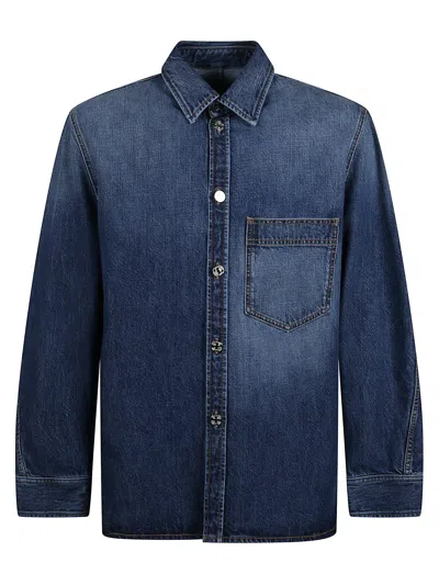 Givenchy Classic Men's Cotton Shirt In Blue
