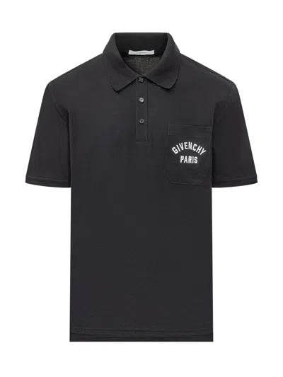 Givenchy Classic Polo With Pocket Embroidery In Blue