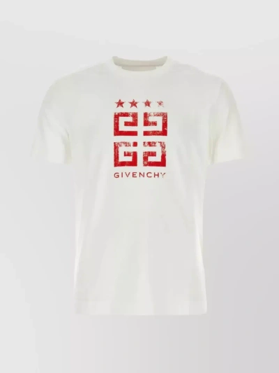 Givenchy Classic Ribbed Crew-neck T-shirt In Cream