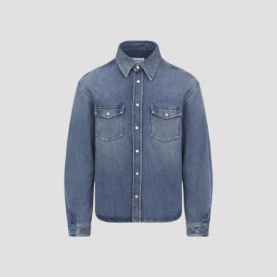 Givenchy Couture Seam Shirt In Shadow Washed Denim Clothing In Blue