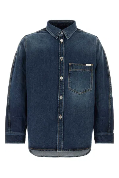 Givenchy Denim Long Sleeve Shirt Chest Pocket In Blue