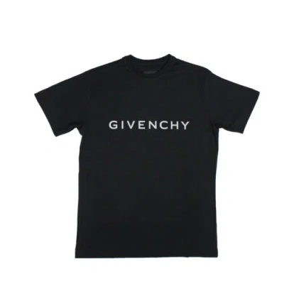 Pre-owned Givenchy Classic Slim Fit Black Logo Print T-shirt Size L $550