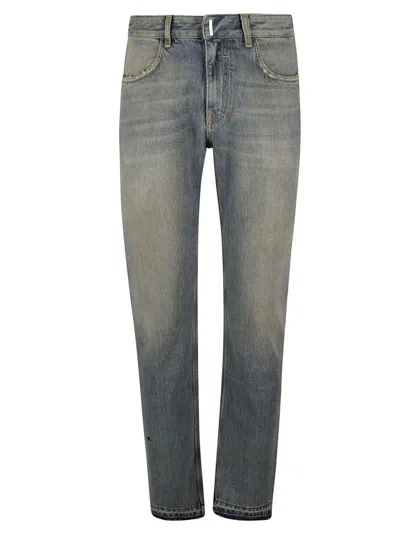 Givenchy Classic Straight-leg Jeans With Subtle Distressing In Blue