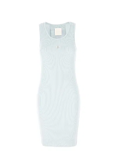 Givenchy Stretch Cotton Midi-length Dress In Sky Blue