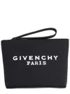 Givenchy Signature Clutch Bag Featuring Wrist Strap In Black