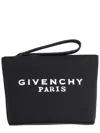Givenchy Signature Clutch Bag Featuring Wrist Strap In Black