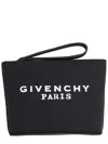 Givenchy Signature Clutch Bag Featuring Wrist Strap In Black