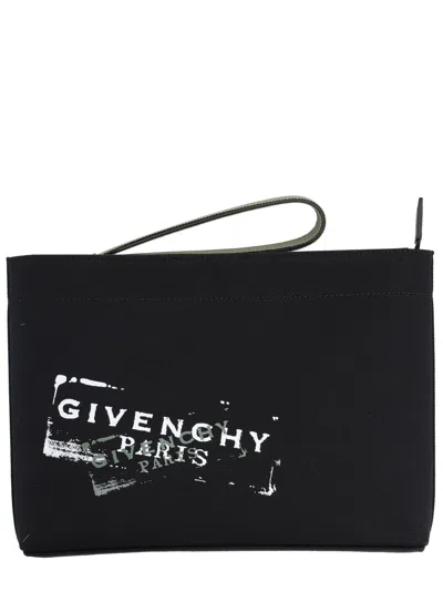 Givenchy Clutch Bag With Logo In Black