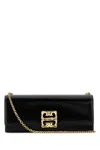 Givenchy Black Leather 4 G Liquid Shoulder Bag In Black