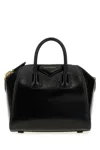 Givenchy Mini Antigona Box Two-way Leather Tote Bag In Black