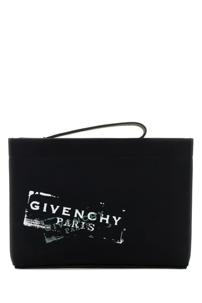 Givenchy Black Canvas Clutch