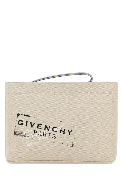 Givenchy Sand Canvas Clutch