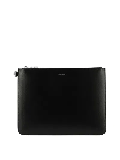 Givenchy Clutch With Logo Pouch Black In Green