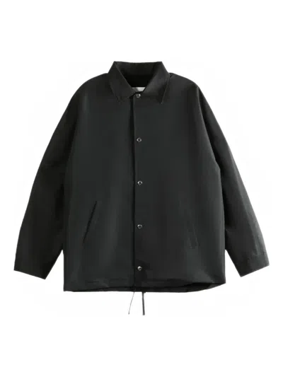 Givenchy Coach Jacket In Polyfaille Embroidered Paris In Black