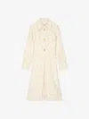 Givenchy Coat In Floral Cut Thread Fabric With Pleated Back In Off White
