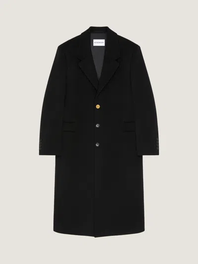 Givenchy Coat In Wool And Cashemere In Black