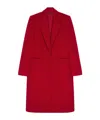 Givenchy Coat In Wool In Deep Red