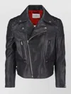 Givenchy Coat Notched Lapels Side Pockets Adjustable Straps In Black