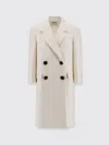 Givenchy Lapel Double-breasted Wool Coat Wide In White
