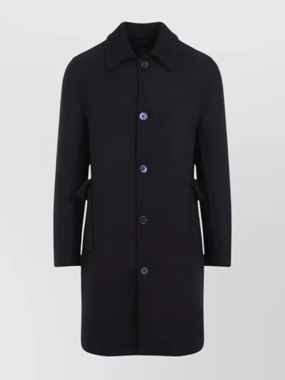 Givenchy Coat Wool Virgin Central Vent In Black