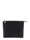 GIVENCHY COATED CANVAS CLUTCH WITH LOGO PRINT
