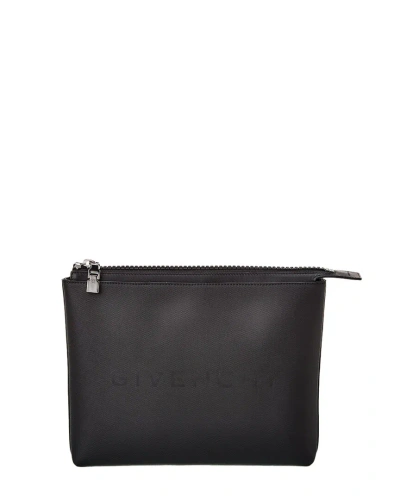 Givenchy Coated Canvas Travel Pouch In Black