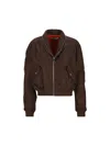 Givenchy Cropped Flap Pocket Jackets With High Collar In Brown