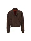 Givenchy Cropped Flap Pocket Jackets With High Collar In Brown