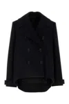 Givenchy Oversized Asymmetric Peacoat In Wool In Black