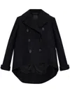 Givenchy Wool Cropped Caban Coat In Black
