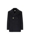 Givenchy Double-breasted Coat Featuring Front Pockets In Black