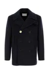 Givenchy Double-breasted Coat Featuring Front Pockets In Blue
