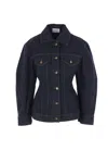 Givenchy Cocoon Waisted Denim Jacket In Black