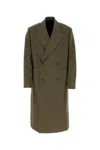 Givenchy Double-breasted Oversize Wool Coat In Green