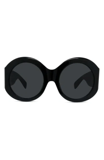 Givenchy Cocoon 56mm Round Sunglasses In Black