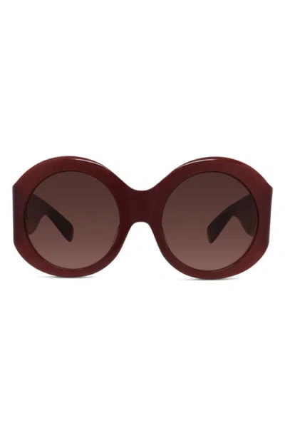 Givenchy Cocoon 56mm Round Sunglasses In Brown