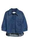 Givenchy Cropped Cocoon Shirt In Medium Denim Clothing In Blue